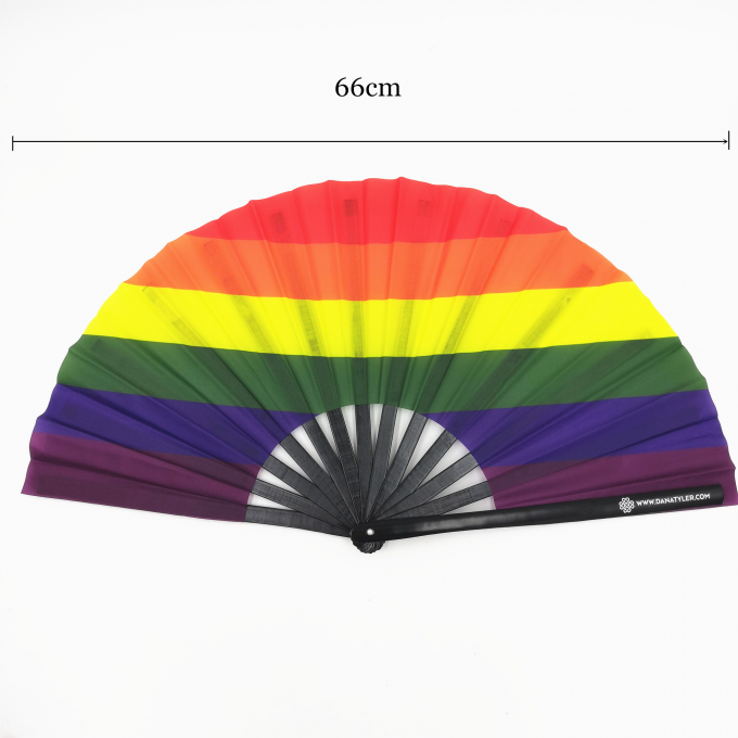 โลโก้ตามสั่ง 13 นิ้ว คล็อค พับพัดลมมือ พับพัดลมมือไม้ยางขนาดใหญ่ ช่องว่าง คล็อคลมลมพัดลมสับลิเมชั่นสําหรับงานแต่งและเต้นรํา 3