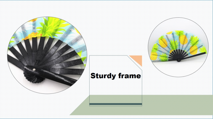 โลโก้ตามสั่ง 13 นิ้ว คล็อค พับพัดลมมือ พับพัดลมมือไม้ยางขนาดใหญ่ ช่องว่าง คล็อคลมลมพัดลมสับลิเมชั่นสําหรับงานแต่งและเต้นรํา 5