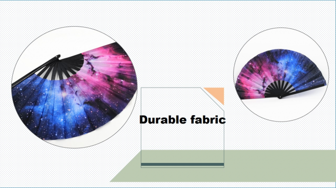 โลโก้ตามสั่ง 13 นิ้ว คล็อค พับพัดลมมือ พับพัดลมมือไม้ยางขนาดใหญ่ ช่องว่าง คล็อคลมลมพัดลมสับลิเมชั่นสําหรับงานแต่งและเต้นรํา 6