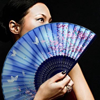 โลโก้ตามสั่ง 13 นิ้ว คล็อค พับพัดลมมือ พับพัดลมมือไม้ยางขนาดใหญ่ ช่องว่าง คล็อคลมลมพัดลมสับลิเมชั่นสําหรับงานแต่งและเต้นรํา 10