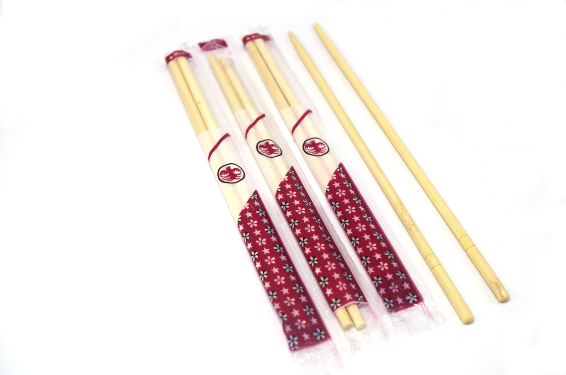 Individually Wrapped Opp Bag Sturdy Smooth Finish Wooden Chopsticks Disposable